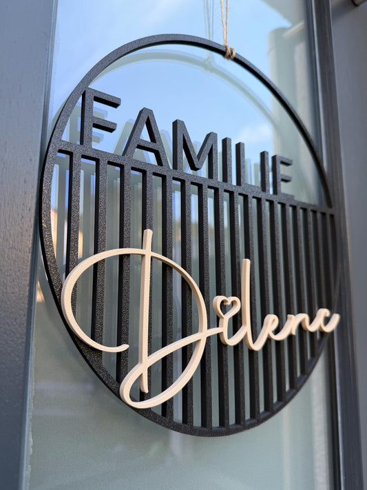 Türschild personalisiert / Familienschild / 3D / 3D-Druck / Nach Wunsch / Namenstürschild / Deko / personalisiertes Geschenk / Türkranz