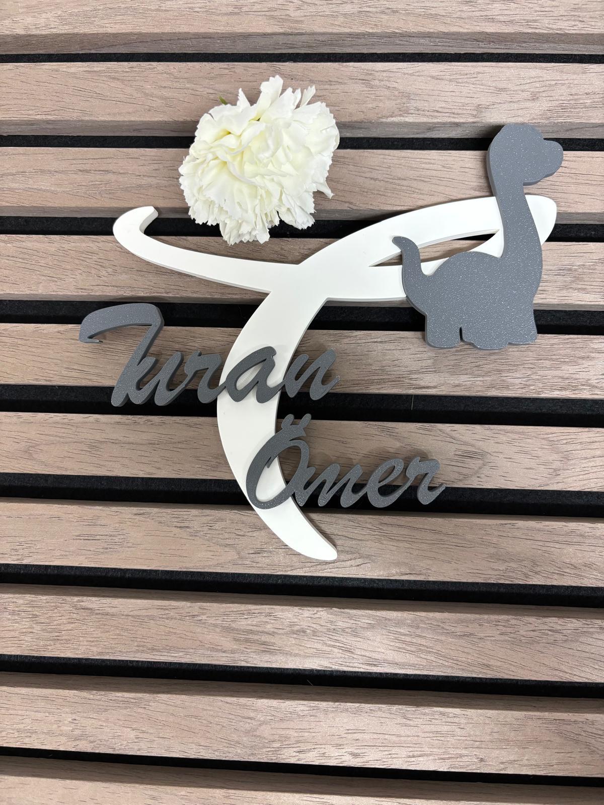Türschild personalisiert Kinderzimmer, Namensschild mit Wunschname, 3D Druck, Kinderzimmer Türschild, Namensschild Tür, Geschenk zur Geburt