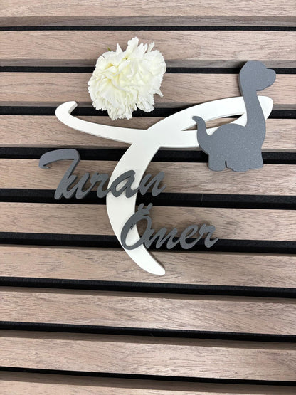 Türschild personalisiert Kinderzimmer, Namensschild mit Wunschname, 3D Druck, Kinderzimmer Türschild, Namensschild Tür, Geschenk zur Geburt