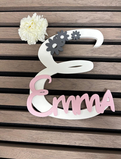 Türschild personalisiert Kinderzimmer, Namensschild mit Wunschname, 3D Druck, Kinderzimmer Türschild, Namensschild Tür, Geschenk zur Geburt