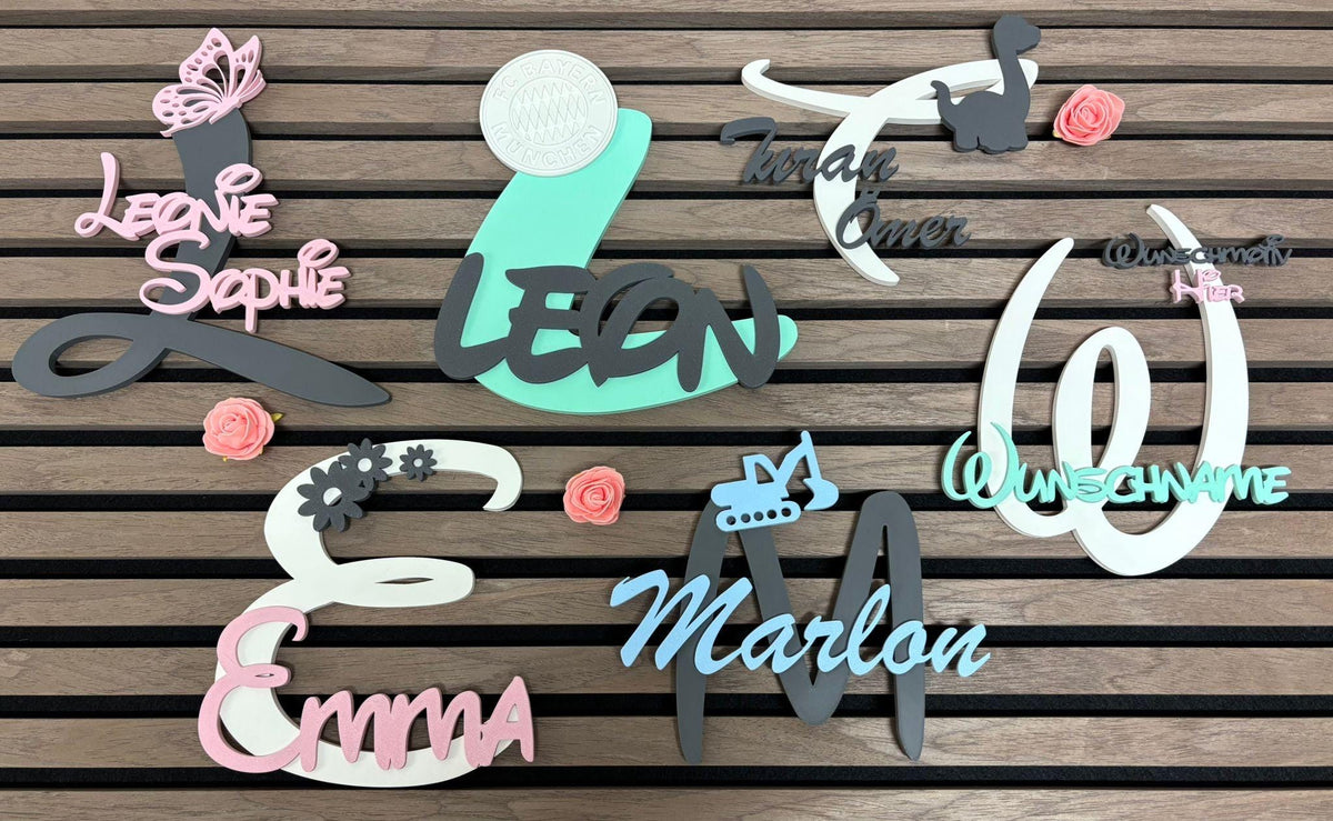 Türschild personalisiert Kinderzimmer, Namensschild mit Wunschname, 3D Druck, Kinderzimmer Türschild, Namensschild Tür, Geschenk zur Geburt