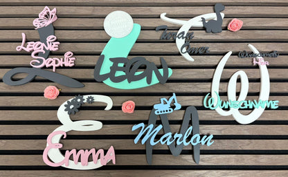 Türschild personalisiert Kinderzimmer, Namensschild mit Wunschname, 3D Druck, Kinderzimmer Türschild, Namensschild Tür, Geschenk zur Geburt