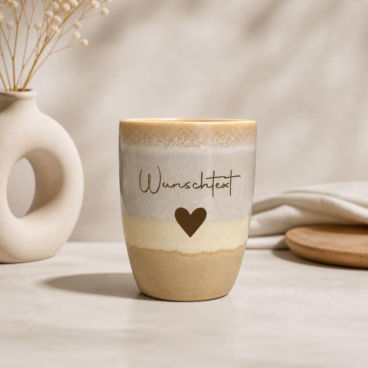 Personalisierte Tasse mit Gravur Namen | Geschenk für Mama | Geburtstagsgeschenk Frau | individuelle Keramiktasse