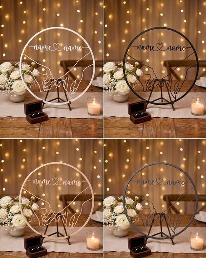 Hochzeit Geschenk Brautpaar personalisiert / Kranz / 3D / 3D-Druck / Nach Wunsch / Geschenk Paare / personalisiertes Geschenk / Jahrestag