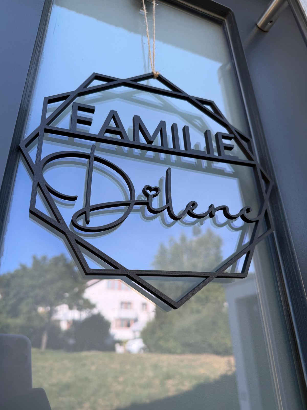Türschild personalisiert / Familienschild  / 3D / 3D-Druck / Nach Wunsch / Namenstürschild / Deko / personalisiertes Geschenk / Türkranz