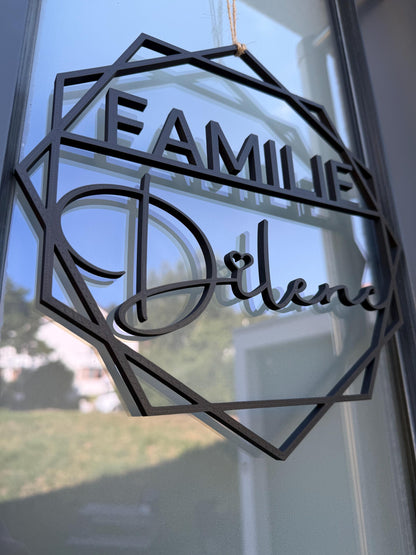 Türschild personalisiert / Familienschild  / 3D / 3D-Druck / Nach Wunsch / Namenstürschild / Deko / personalisiertes Geschenk / Türkranz